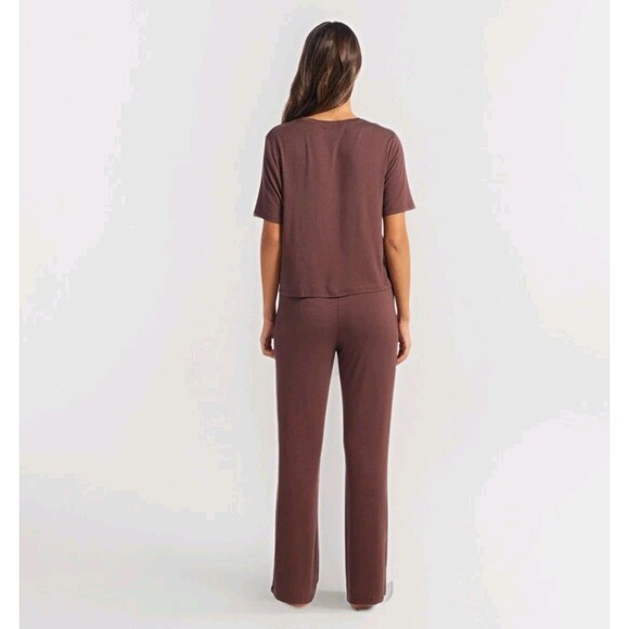 Nuuds 2pc Pajamas Set Coffee Brown XXL MSRP $88 - Picture 2 of 8